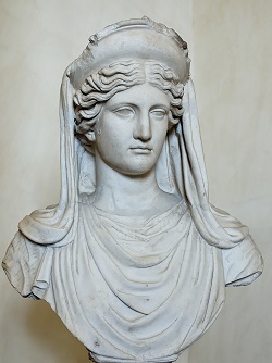 Marble bust of the goddess Demeter