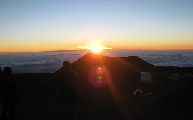 Mauna Kea peak at sunset